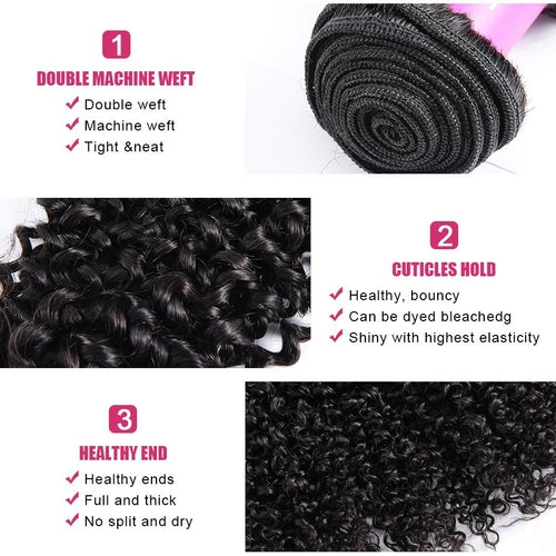 10A Grade 3/4 Bundles Kinky Curly Brazilian Human Hair